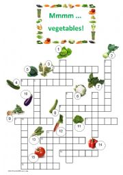 English Worksheet: Mmmm...vegetables!