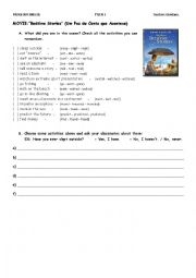 English Worksheet: Movie: Bedtime Story (present perfect - Have you ever...?)