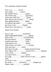 English Worksheet: Adjective/Adverb