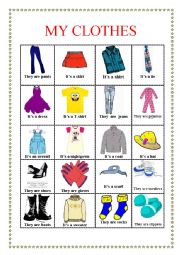 English Worksheet: Clothes