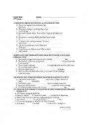 English Worksheet:                REVIEW GRAMMAR