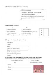 English Worksheet: WORKSHEET BEGIN