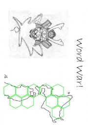 English Worksheet: Word War activity game board