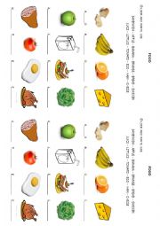 English Worksheet: Food