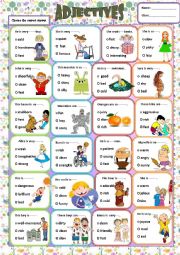 English Worksheet: Adjectives