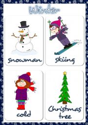 English Worksheet: Winter - flashcards