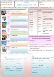 English Worksheet: English secondary schools 3