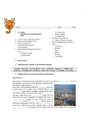 English Worksheet: Small beginnings, New York.