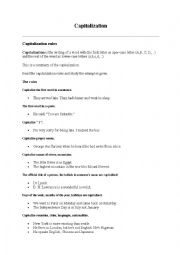 English Worksheet: Capitalization