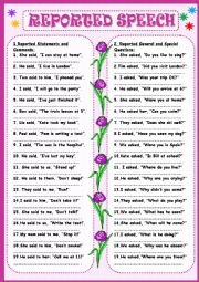 English Worksheet: Reported Speech