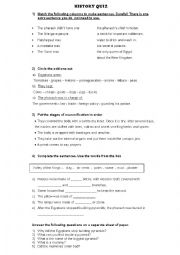 English Worksheet: Egypt Quiz