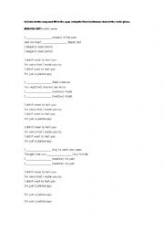 English Worksheet: Jealous Guy by John Lennon