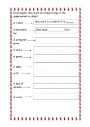 English Worksheet: How much is it?