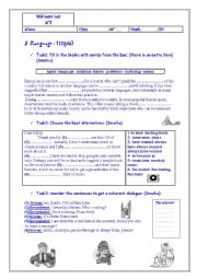 English Worksheet: Mid-Term Test 3