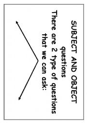 English Worksheet: Subject and object questions