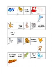 Animal board game