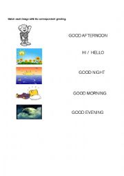 English Worksheet: Matching activity