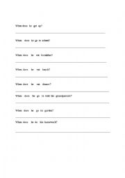 English Worksheet: question form of present simple tense