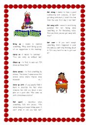 English Worksheet:  PHRASAL VERBS 