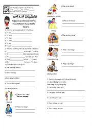 English Worksheet: PRESENT CONTINUOUS E SIMPLE PRESENT