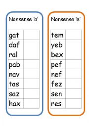 Nonsense Words