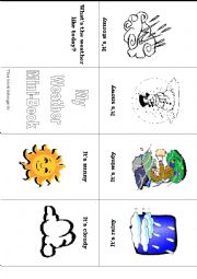 English Worksheet: Weather mini-book
