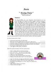 English Worksheet: Boxing Daria worksheet