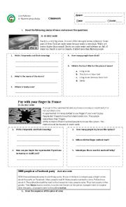 English Worksheet:  news reading comprehension