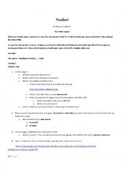 English Worksheet: Floodland....a study guide