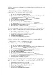 English Worksheet: Childhood Stories