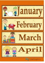 English Worksheet: MONTHS 1