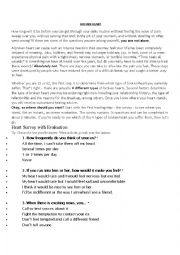 English Worksheet: How to mend a broken heart