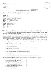 English Worksheet: 9th Grades