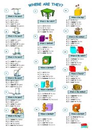 English Worksheet: PREPOSITIONS OF PLACE