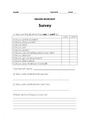 Survey - modal can