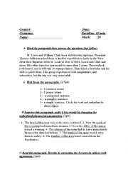 English Worksheet: grammar test