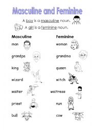 Masculine and Feminine