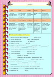 English Worksheet: linkers 