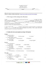 English Worksheet: Visiting London Listening