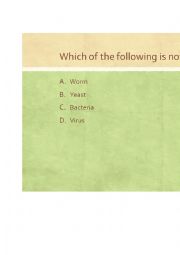 English Worksheet: Microorganism