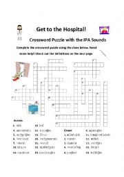 English Worksheet: Crossword Puzzle with IPA clues (and definitions)