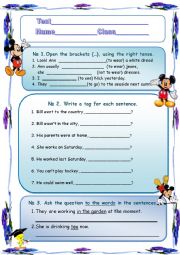 Test: Simple Tenses, Tag-Questions