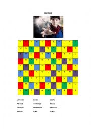 English Worksheet: Merlin word search