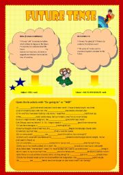 English Worksheet: future tense