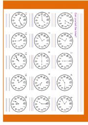 English Worksheet: Can You Tell Time?