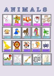 ANIMALS SMALL FLASH CARDS