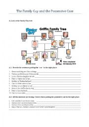 English Worksheet: Family Guy and the possessive case