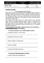 English Worksheet: AN ENGLISH POST OFFICE