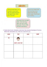 English Worksheet: adjectives