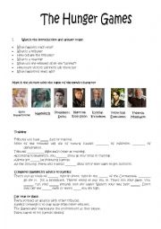 English Worksheet: Movie Session: The Hunger Games